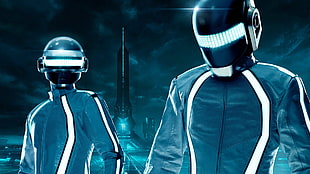 Daft Punks digital poster HD wallpaper