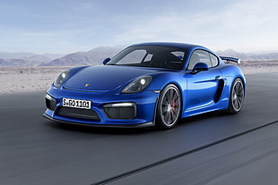 blue Porsche 911