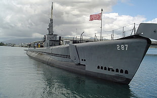 grey 287 ship, submarine, vehicle, flag, military