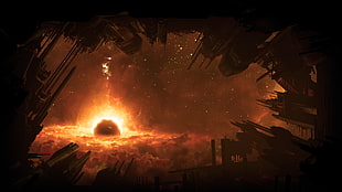 game application digital poster, Mass Effect, Mass Effect 2, galaxy, space