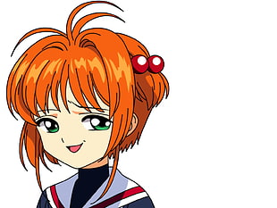 female anime character with orange hair