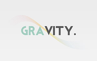 white and black text illustration, Gravity, minimalism, white, simple