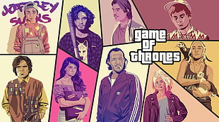 Game of Thrones GTA-themed poster HD wallpaper
