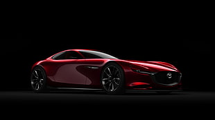 red Mazda coupe HD wallpaper