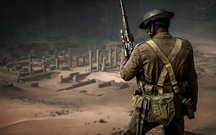 brown sniper rifle, video games, Battlefield 1 HD wallpaper