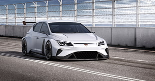 white sport coupe, Cupra e-Racer, Geneva Motor Show, 2018 HD wallpaper