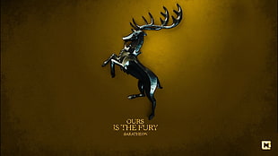 Ours is the Fury wallpaper, Game of Thrones, A Song of Ice and Fire, digital art, House Baratheon