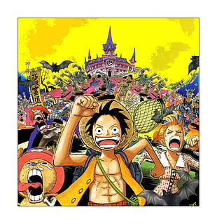 One Piece fan art, One Piece, thriller bark, Monkey D. Luffy, Nami
