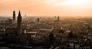 areal photography of city buildings during daytime, verona