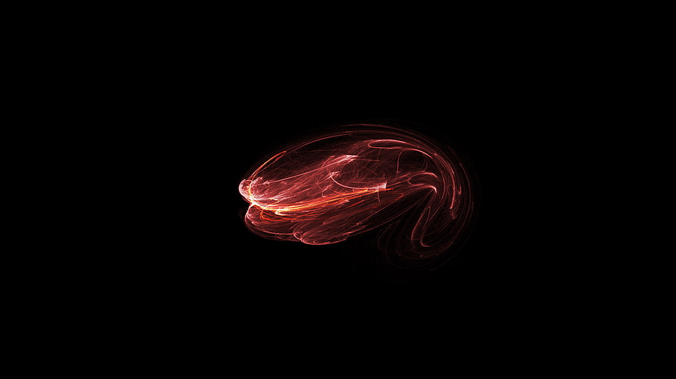 red and black LED light, abstract, waveforms, red HD wallpaper