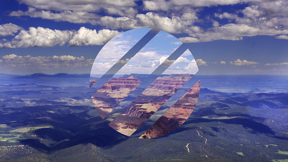 Mountain view during daytime HD wallpaper