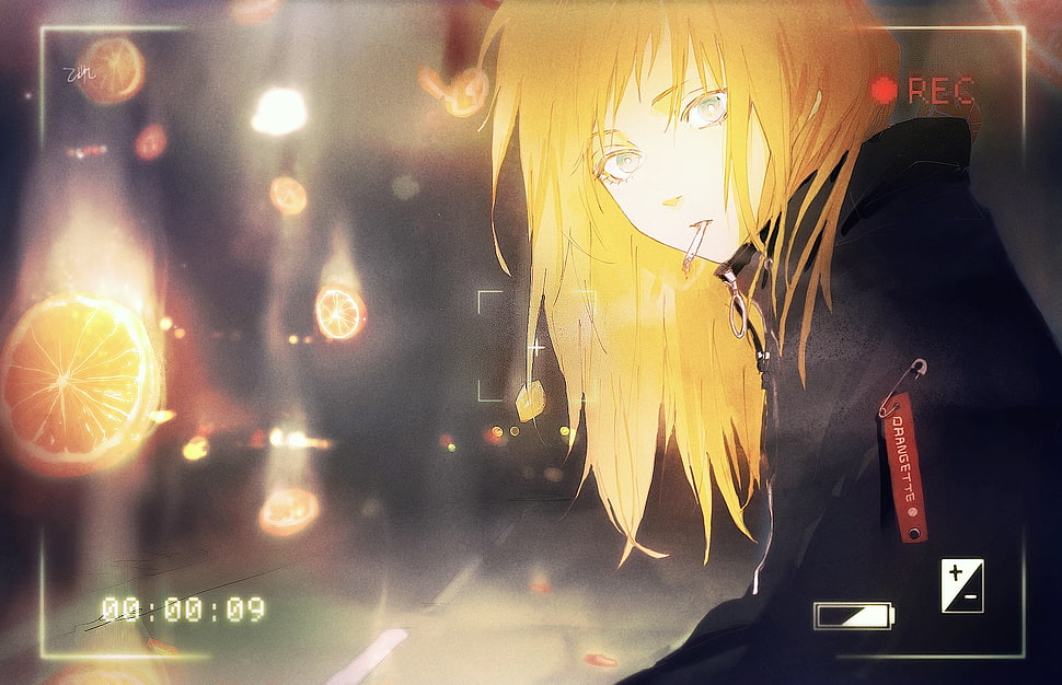 blonde-haired female anime character, anime HD wallpaper