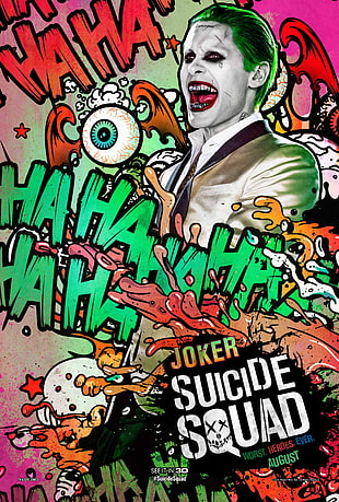 DC Joker Suicide Squad wallpaper, Joker, pop art, Suicide Squad, movie poster