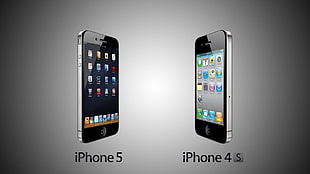 black iPhone 5 and iPhone 4S