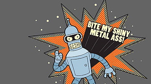 Futurama Bender illustration, Futurama, Bender HD wallpaper