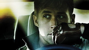 men's black leather glove, Drive, Ryan Gosling, movies