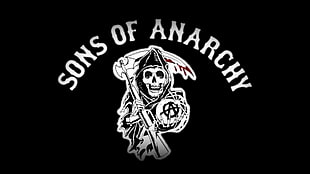 Sons of Anarchy logo, Sons Of Anarchy, black, TV