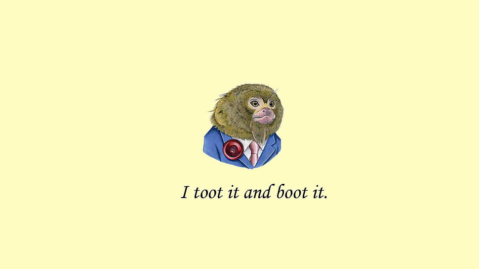 monkey illustration, quote HD wallpaper