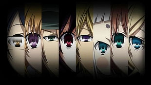 animated faces wallpaper, eyes, anime, Tokyo Ravens HD wallpaper