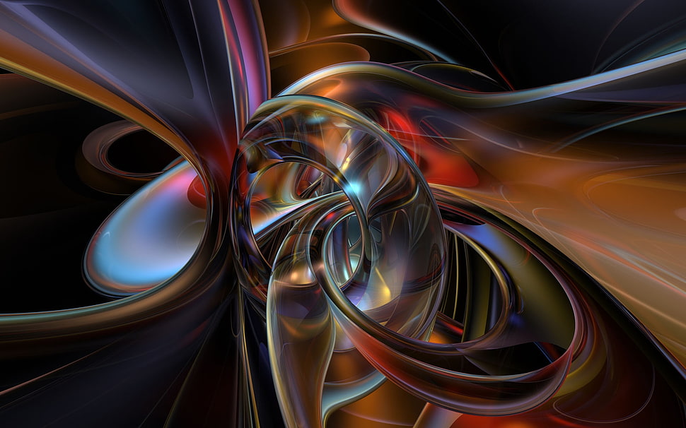brown and black 3D wall paper HD wallpaper
