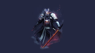 samurai game wallpaper, warrior, cyborg, samurai