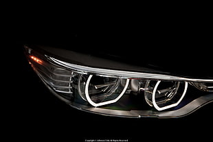 unpaired LED vehicle headlight, car, BMW, BMW M3 , BMW F30 M3 HD wallpaper