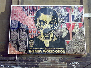 The New World Odor wall decor, politics, gas masks, obey , hijabs