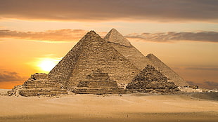 Great Pyramid of Egypt, pyramid, Egypt, desert, architecture HD wallpaper