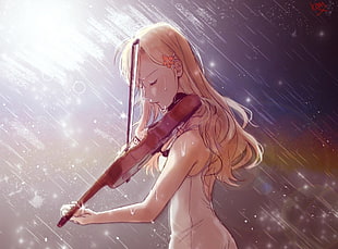 woman playing violin digital art