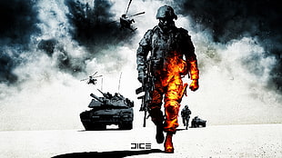 soldier game application digital wallpaper, Battlefield, Battlefield: Bad Company 2