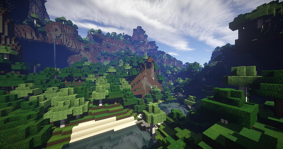 Minecraft game application, Minecraft, render, screen shot HD wallpaper