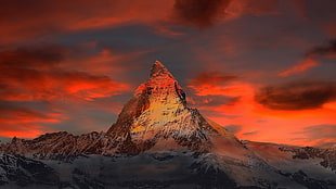 Matterhorn at golden hour HD wallpaper