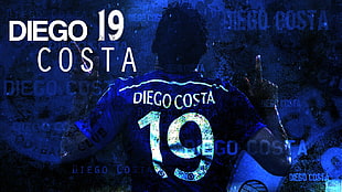 Diego Costa poster, Chelsea FC, Diego Costa, soccer HD wallpaper