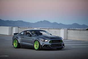 black coupe, Ford, Ford Mustang, 2015, RTR