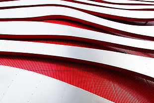 white and red surface, pattern, architecture, modern, building HD wallpaper