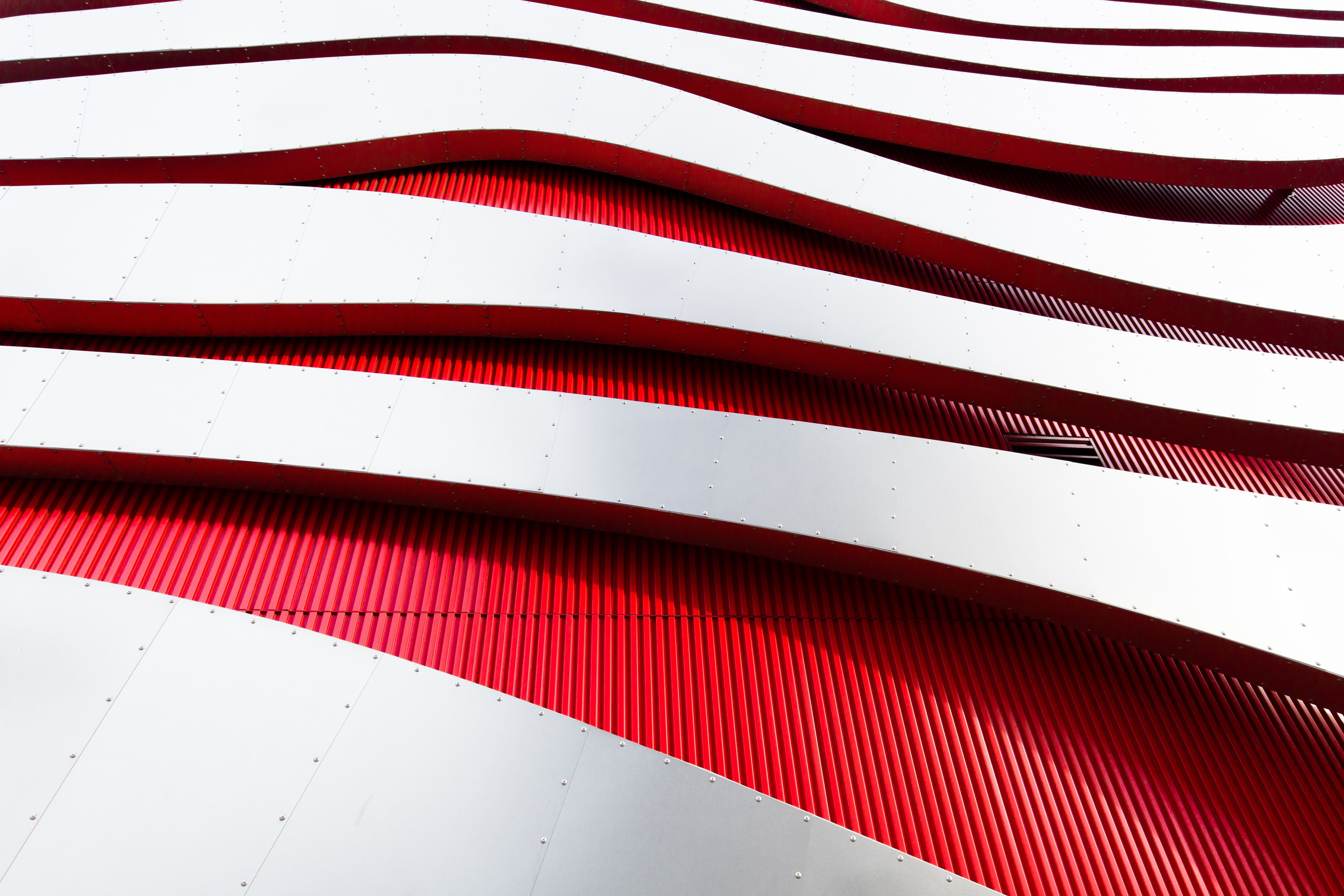 white and red surface, pattern, architecture, modern, building