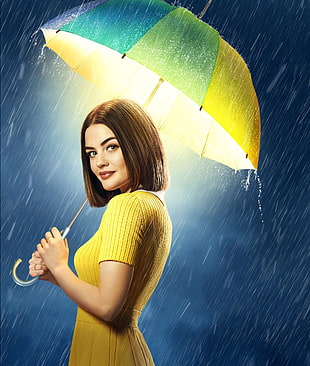 women's yellow shirt, Life Sentence, Lucy Hale, 2018 HD wallpaper