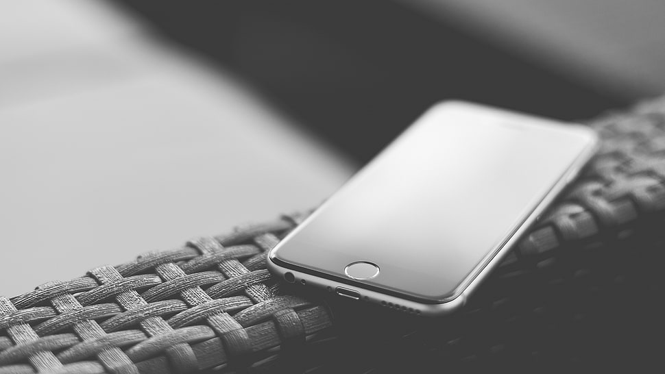 space gray iPhone 6, monochrome, iPhone HD wallpaper
