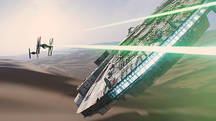 Star Wars Tie-Fighter graphic wallpaper, Star Wars, Star Wars: The Force Awakens