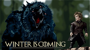 Tyrion Lannister and crow Game of Thrones wallpaper, Game of Thrones, Winter Is Coming, crow, Tyrion Lannister HD wallpaper