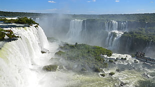 block waterfalls, Iguazu Falls HD wallpaper