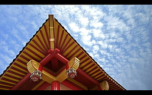 red and yellow temple, Chinese