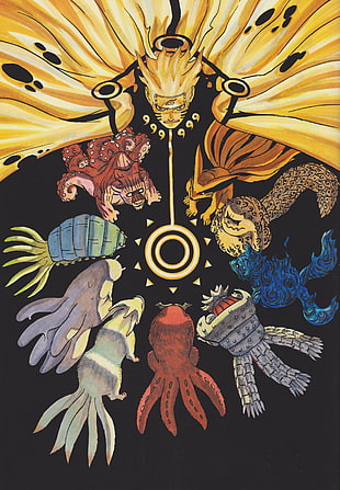 Naruto illustration, Naruto Shippuuden, Uzumaki Naruto, Masashi Kishimoto, Jinchuuriki