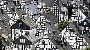 white and gray house lot, Freudenberg, Germany, house, architecture