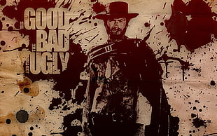 The Good The Bad illustration, Clint Eastwood, The Good, the Bad and the Ugly, artwork, movies