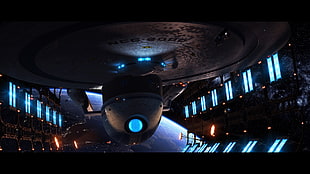 black and gray spacecraft, Star Trek, USS Excelsior, science fiction, spaceship HD wallpaper
