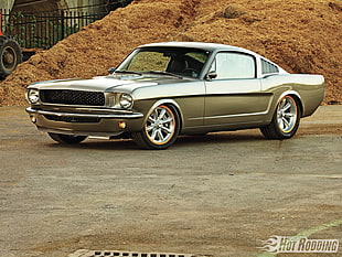 brown coupe, Ford, Ford Mustang HD wallpaper