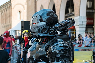 black Iron Man costume, cosplay, 500px