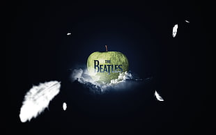 green apple with The Beatles logo