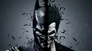 Batman and The Joker digital wallpaper, Batman, Joker